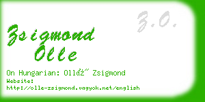 zsigmond olle business card